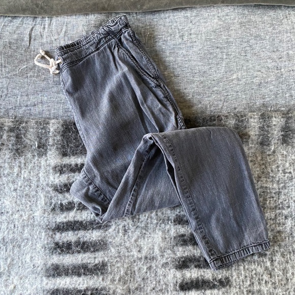 Fisher Project Chambray Dark Gray Drawstring Pants - Picture 6 of 9